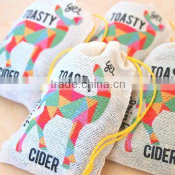 Printed Cotton Drawstring Bags , Macrame Drawstring Bags , photo-3