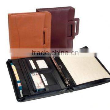 Handmade Leather Bound Fashion Padolio With Handle