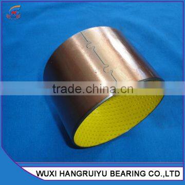 self lubrication Bimetal bearing SF - 2 Bushes 10 * 12 *15 mm Lead - Free bronze Bushings with grease hole