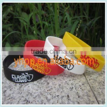 Custom Clash of Clans Silicone Debossed Filled in Colour Wristband Bracelet