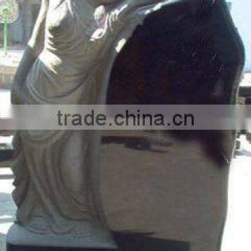 china black tombstone with sculpture