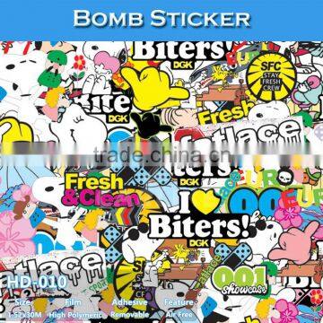 HD-010 Bubble Free Car Sticker Bomb Film Type And Body Stickers Use Car Wrapping Film