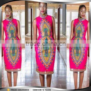 Apparel Fashion Dashiki Pockets Dresses for African Women