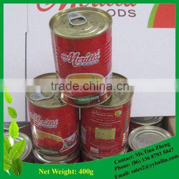 Factory Supply 400gram Tinned Tomato Paste