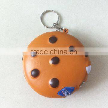 coffee chokolate discuits PU stress keychain