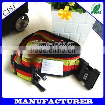 Famous Brand High quality 2m luggage strap belt with combination lock