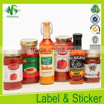 Sauce bottle sticker labels for bottles bottle neck label