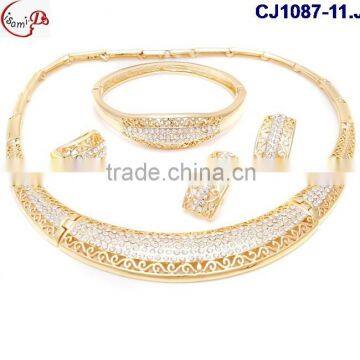 CJ1087 Gold Latest Italian Fashion Top High Quality Various Design Jewelry With Rhinestone Matching Dress for Party/wedding photo-6