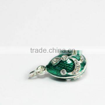 High quality Green metal enamel pendant