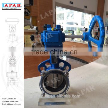 LAPAR wafer type worm gear butterfly valve nbr seat