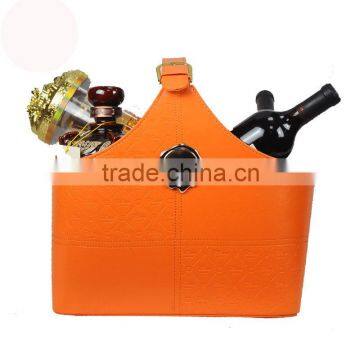 Leather storage bo hotel cleaning bo storage basket gift basket corte Spring Festival food packaging basket