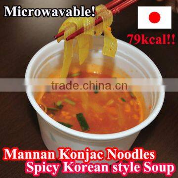 Japanese hot selling Microwavable! Mannan Noodles 'Spicy Korean-style Soup' 186.7g