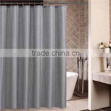 Polyester fabric grey waterproof window shower curtain