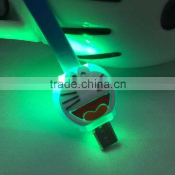 Factory Supplier OEM LOGO LED Cable Micro 5Pin USB Data Cable with LED For Samsung