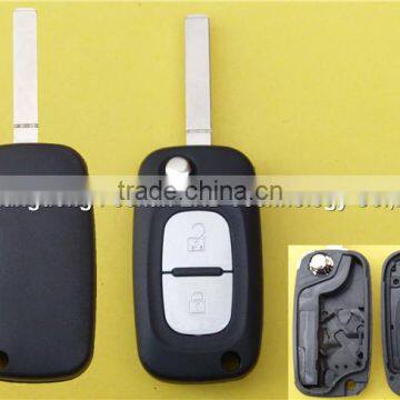 Hot Sale Folding Flip Remote Key Fob for Renault 2 Button Key Shell Blank without logo