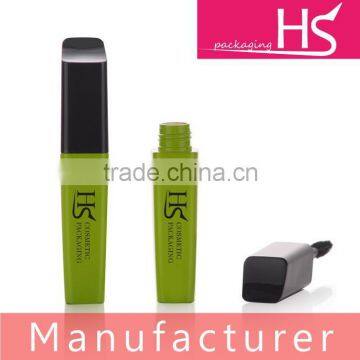 Cosmetic plastic empty mascara bottle with brush