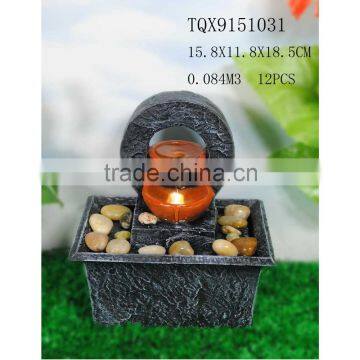 Polyresin water pot decoration indoor fountains for sale