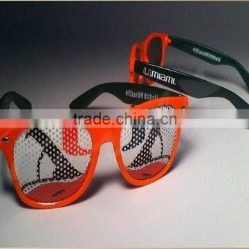 Nightclub Promo Pin Hole Sunglasses With Custom Logo Print photo-5