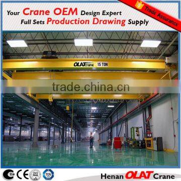 3D Design Drawing Customizable 20ton,30ton,40ton,50ton,100ton workshop new design double girder overhead cranes