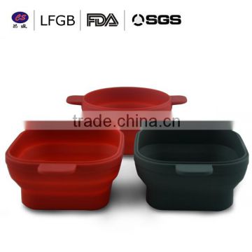 with stock ! factory price hot sale professional collapsible silicone bowl