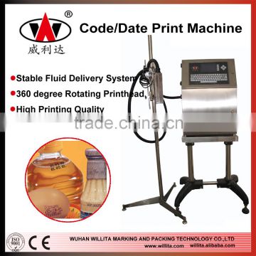 Industrial date number inkjet printer for bottle plastic pipe