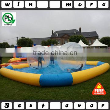 inflatable water park games,inflation fun water pool with trampoline games for kids