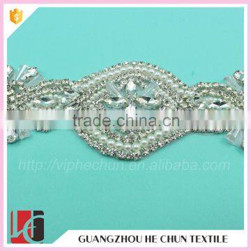 HC-3444 Hechun Hot Fix Crystal Applique Patch for Banquet Dresses photo-3