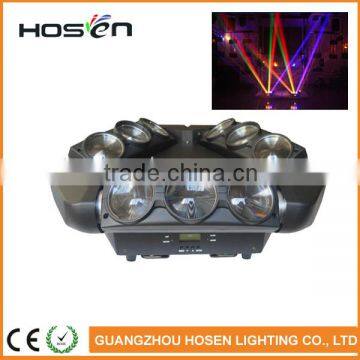 three heads 9pcs*10W 4in1 RGBW LED Spider Light/DMX512 Pixel LED Spider Beam Moving Head Light For Stage Event