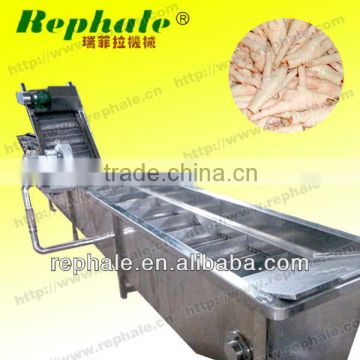 high efficiency Stainless steel chicken feet (paws) peeling machinery