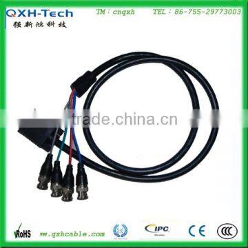 factory direct sale HDB15P/VGA/SVGA male to 4 BNC male cable for computer monitor