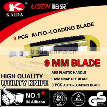 9mm Snap Off Blade 3pc cutter knife art knife