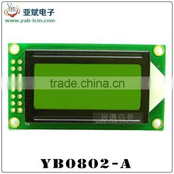 small size character 8x2 alphanumeric LCD display module 0802A