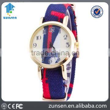 Wholesale 2016 Ladies Watch 5 Colors Fashion Women Handmade Nylon Strap Quartz Wrist Watch Colorful Casual Dress Watches