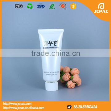 PE hand cream hot stamping cosmetic packaging tube with screw cap