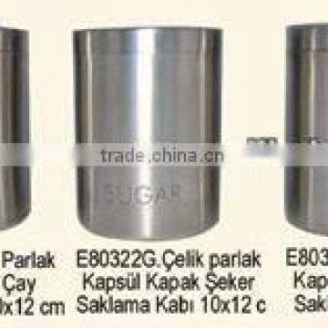 304 Stainless steel canister/tea coffee sugar canister set