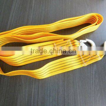 15T 9M Single ply nylon tow strap with eye hook for vehicle