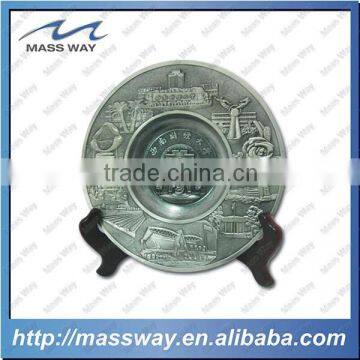 Custom Univercity 3D Embossed Pewter Alloy Old Color Metal Plate photo-3