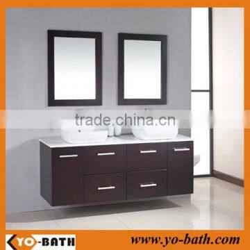 1500 wall hung basin cabinet with microstone countertop