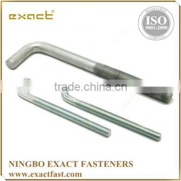 FACTORY SUPPLY HIGH QUALITY ZINC/HDG ASSEMBLED WITH WASHER AND NUT ANCHOR BOLT/ L TYPE HOOK BOLT