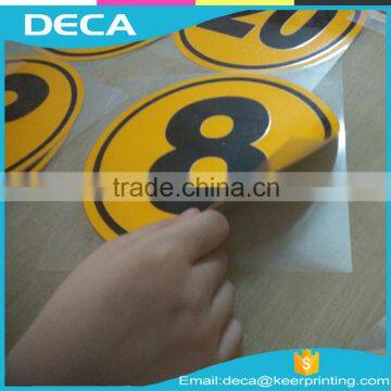 Cheap Car Number Sticker Custom Personalized Circular Vinyl Die Cut Sticker with Custom Sticker Printing