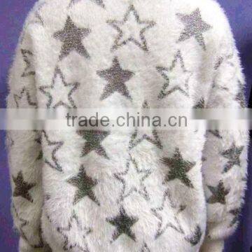 Nylon/lurex,fluffy and Shinny Effect,star Intarsia Sweater photo-2