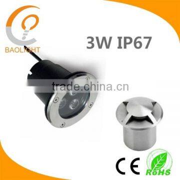 outdoor stainless steel led inground light 3w IP67 RGBW led underground light