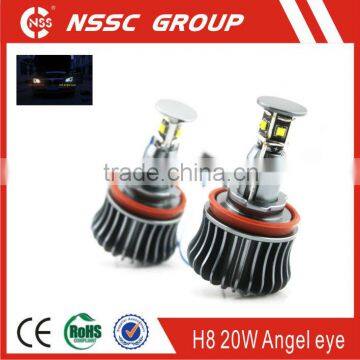 2014 NSSC super bright cree 4leds e60 cree h8 25w led angel eyes