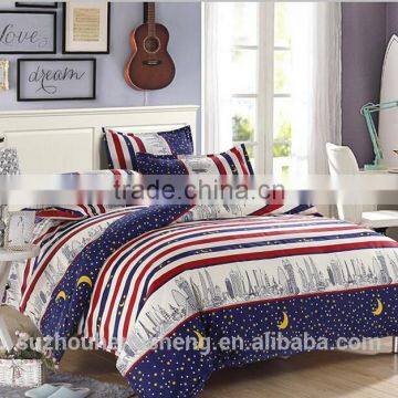 100% Cotton New Designed Most Comfortable Knitted Star Printing 4piece Sheet Set photo-3