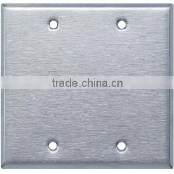 UL listed 2 Gang Blank Stainless Steel Wallplates