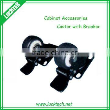 rack castor with breaker