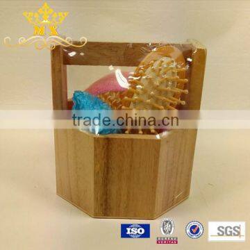 Wooden box bath set