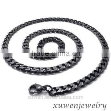 IPB black plated thick diamond cut chain of steel