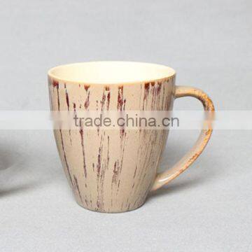 Painted stoneware soup mug custom