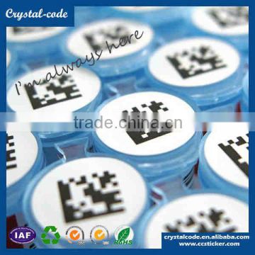 Adhesive paper vial label for medicine bottles